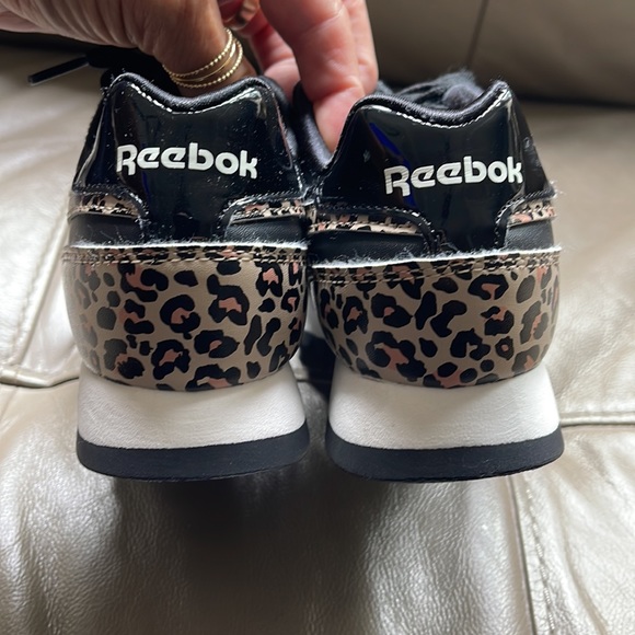 🖤Reebok Black and Leopard Girls 1.5 Trainers worn 1x🖤 - Picture 4 of 7